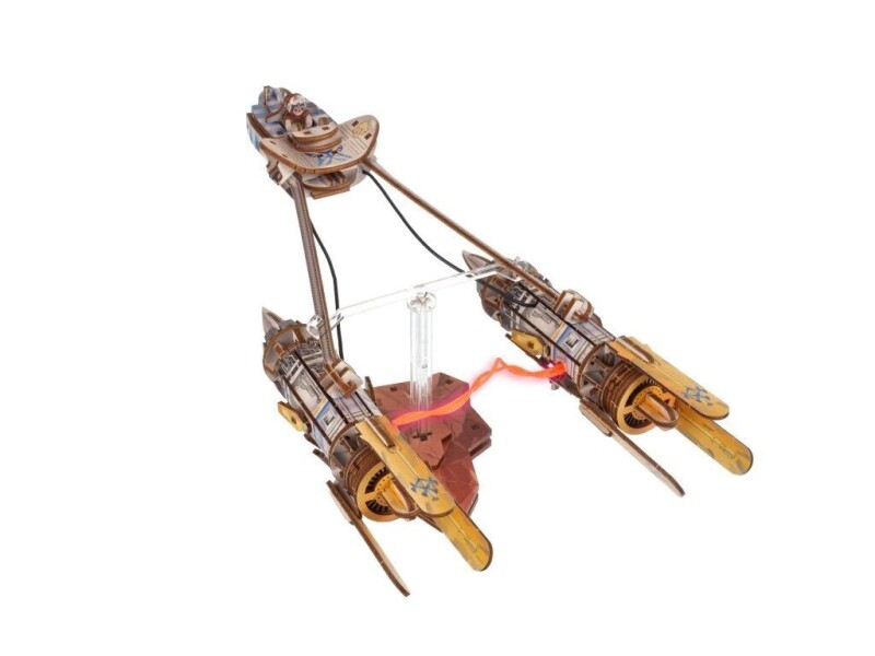 Ugears 3D dřevěná mechanická skládačka Star Wars Závodní kluzák Anakin Skywalker